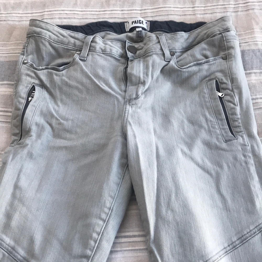 Paige Denim Biker Stretch Skinny Jeans